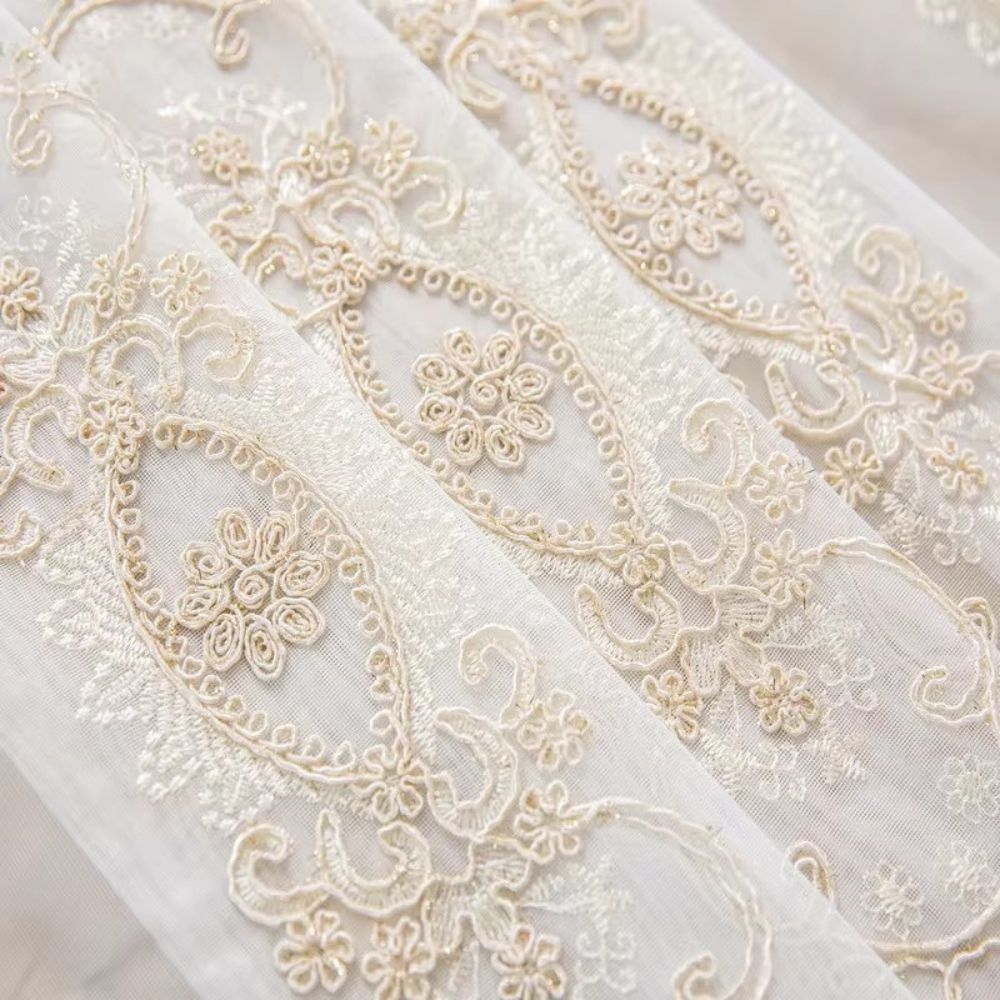 Elvira Embroidered Sheer Lace Panel — view 7