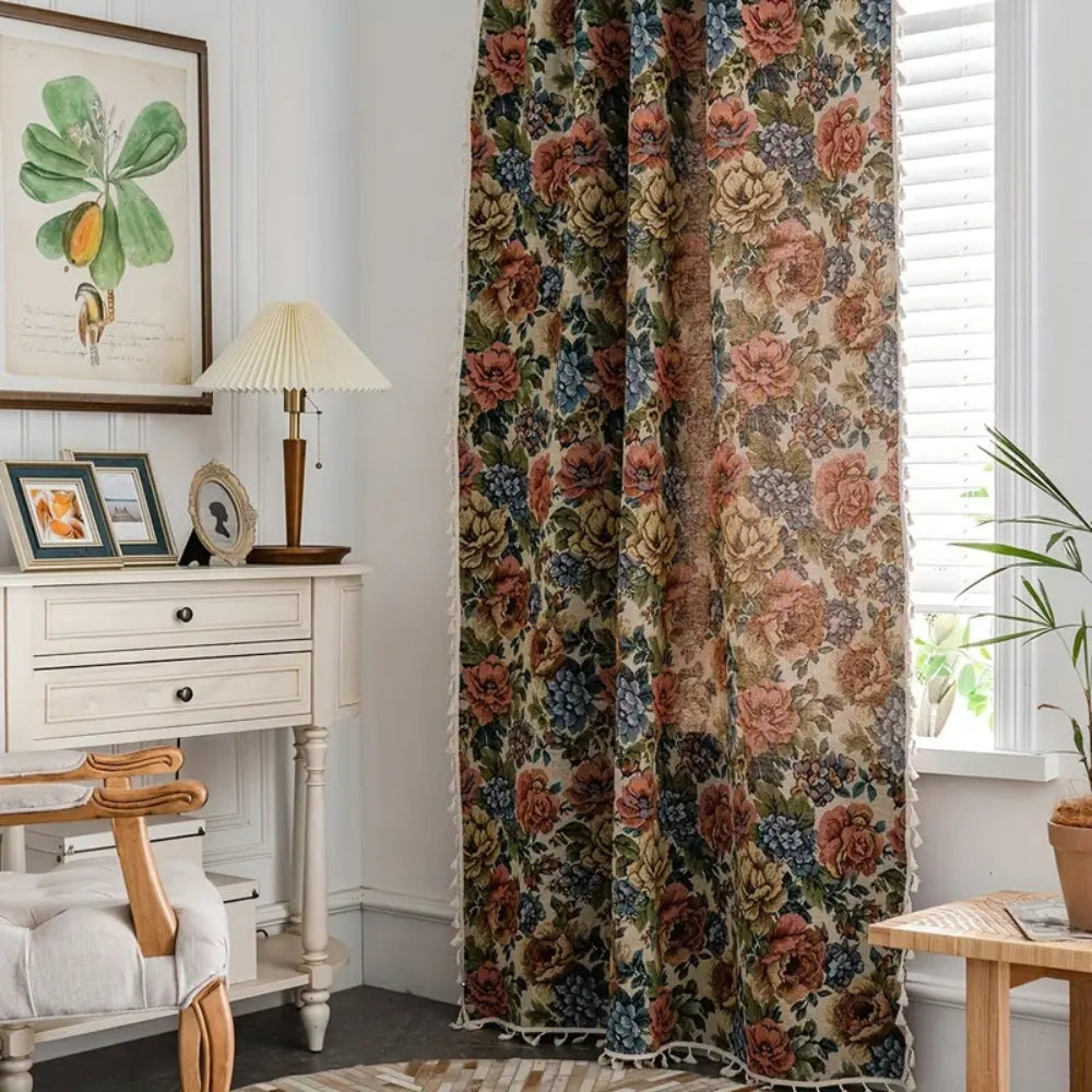 Floral and botanical curtains