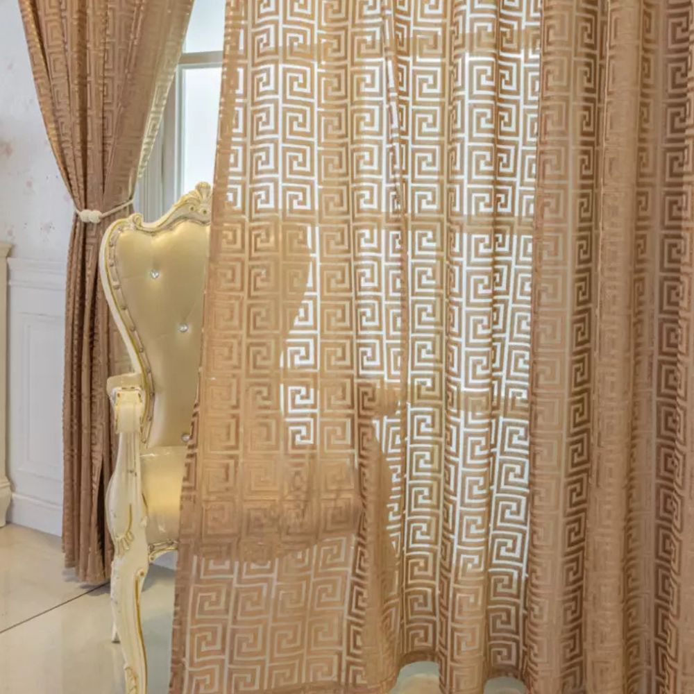 Imperial Labyrinth Embroidered Drape — view 3