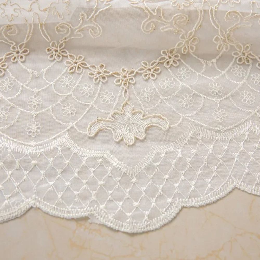 Elvira Embroidered Sheer Lace Panel — view 5