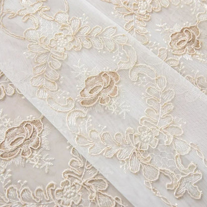 Elvira Embroidered Sheer Lace Panel — view 6
