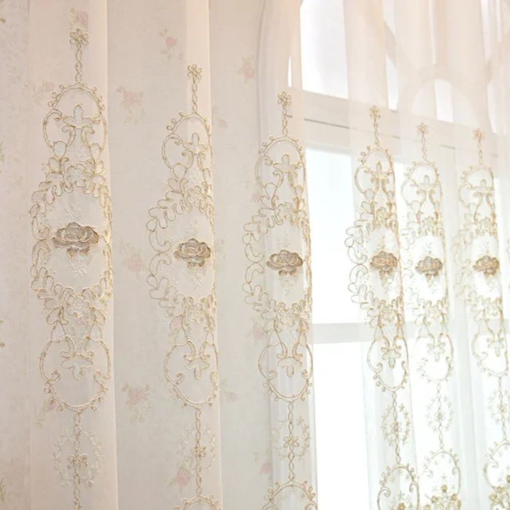 Elvira Embroidered Sheer Lace Panel — view 2