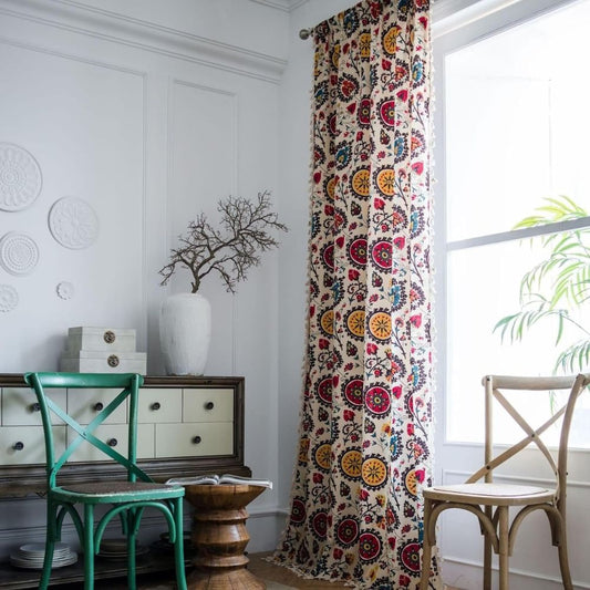 Colour Wheel Bloom Tassel Panel — Verdure House