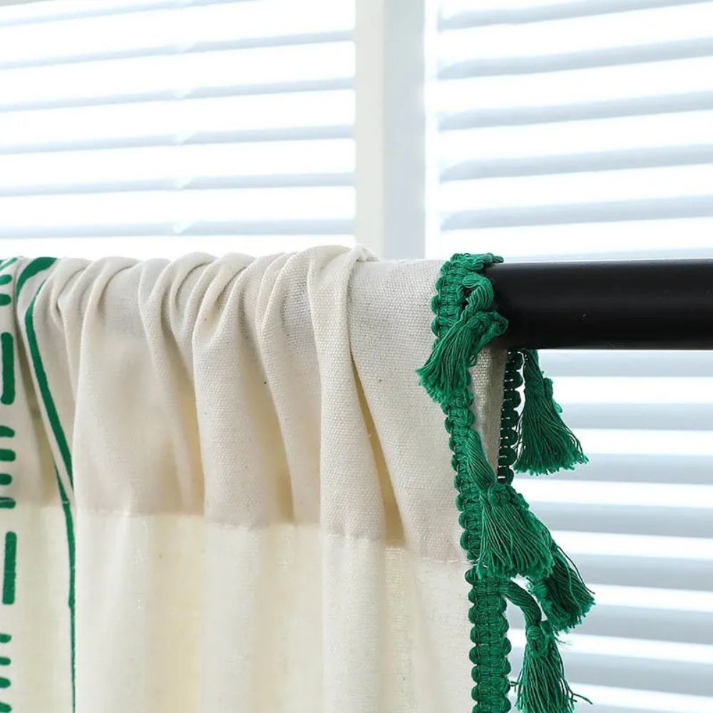 Emerald Stripe Tassel Panel — view 5