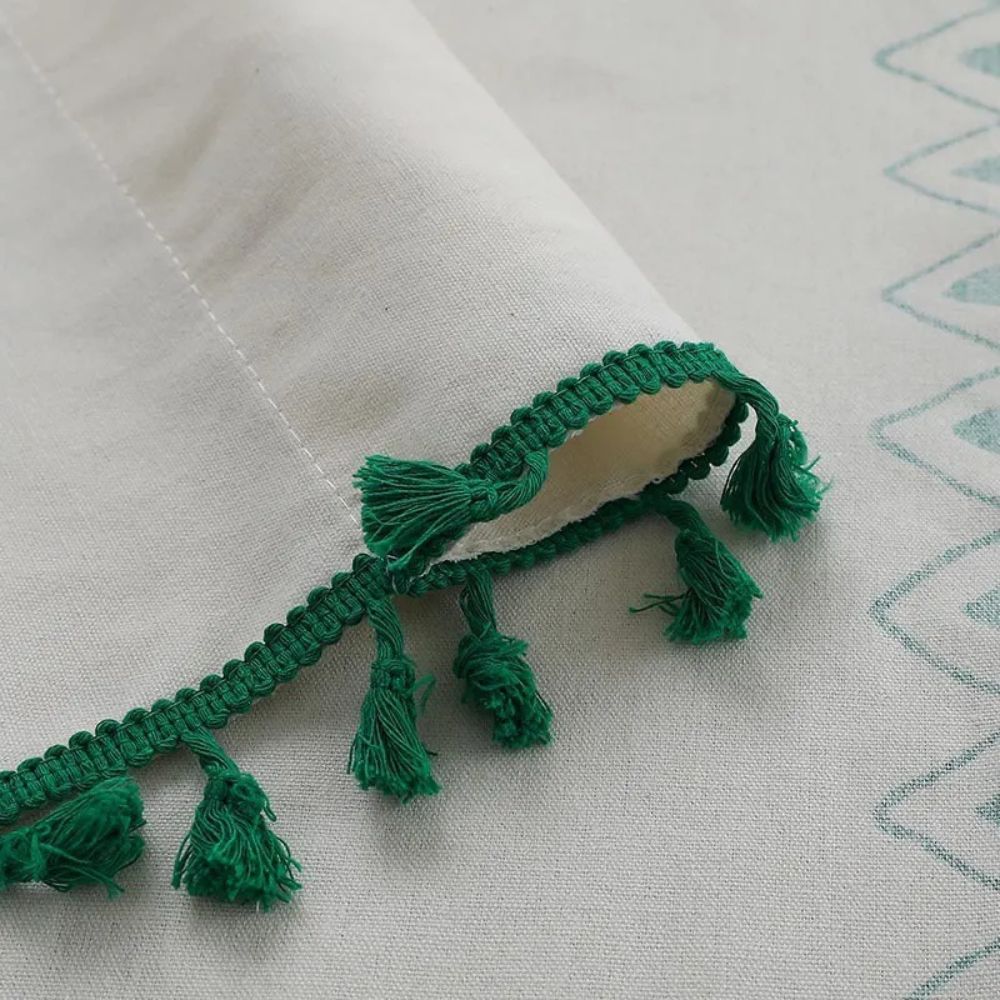 Emerald Stripe Tassel Panel — view 6