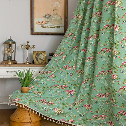 Garden Rose Sheer Tassel Panel — view 6