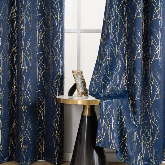 Forest Vein Metallic Blackout Drape — view 2